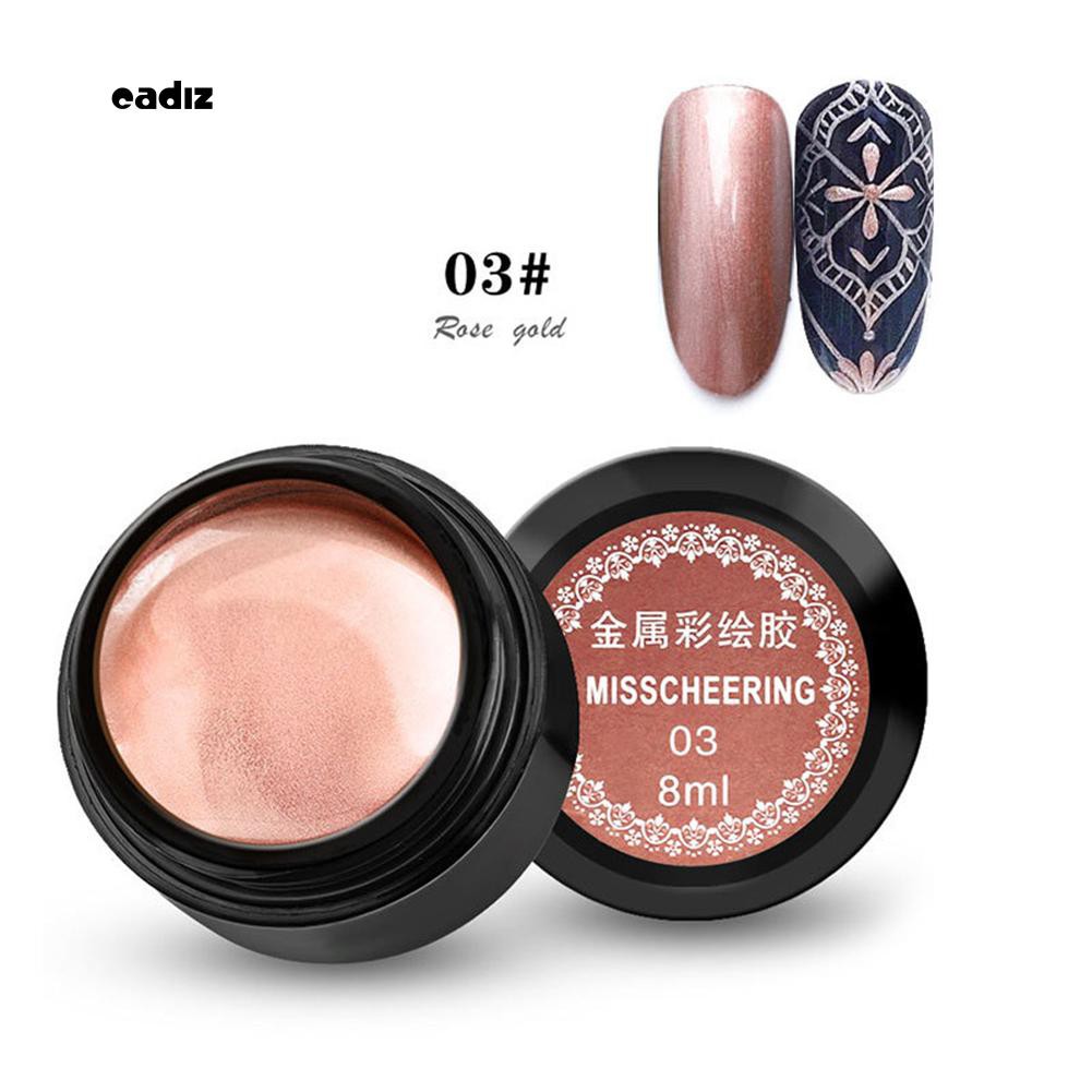 [Hàng mới về] Gel sơn móng tay màu kim loại kháng nước lâu trôi