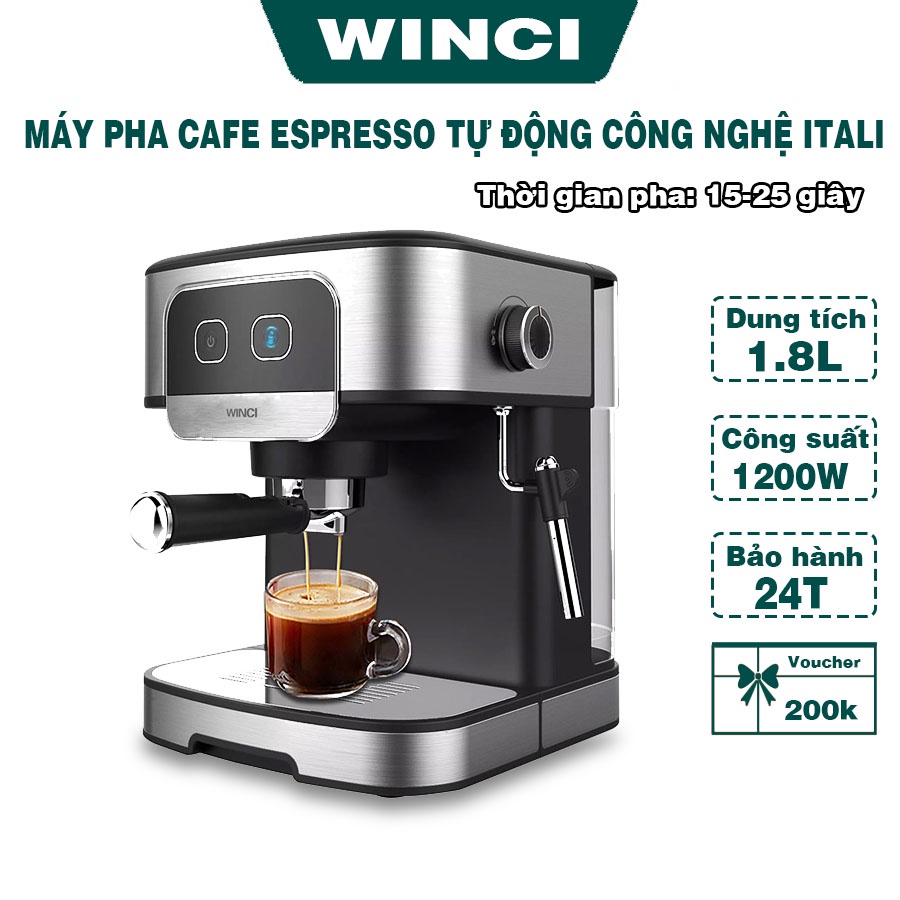 Máy pha cà phê, máy pha cafe tự động, Công nghệ cao cấp từ Ý, Thời gian pha 15-25 giây !