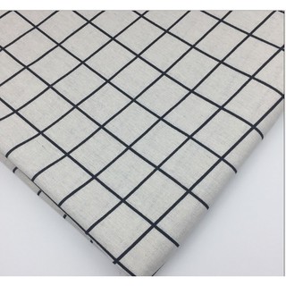 vải bố ô vuông trắng