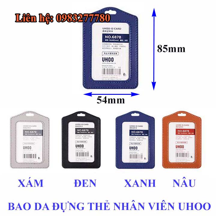 [GIÁ TỐT]Bao đựng thẻ nhân viên cao cấp UHOO Bao Da