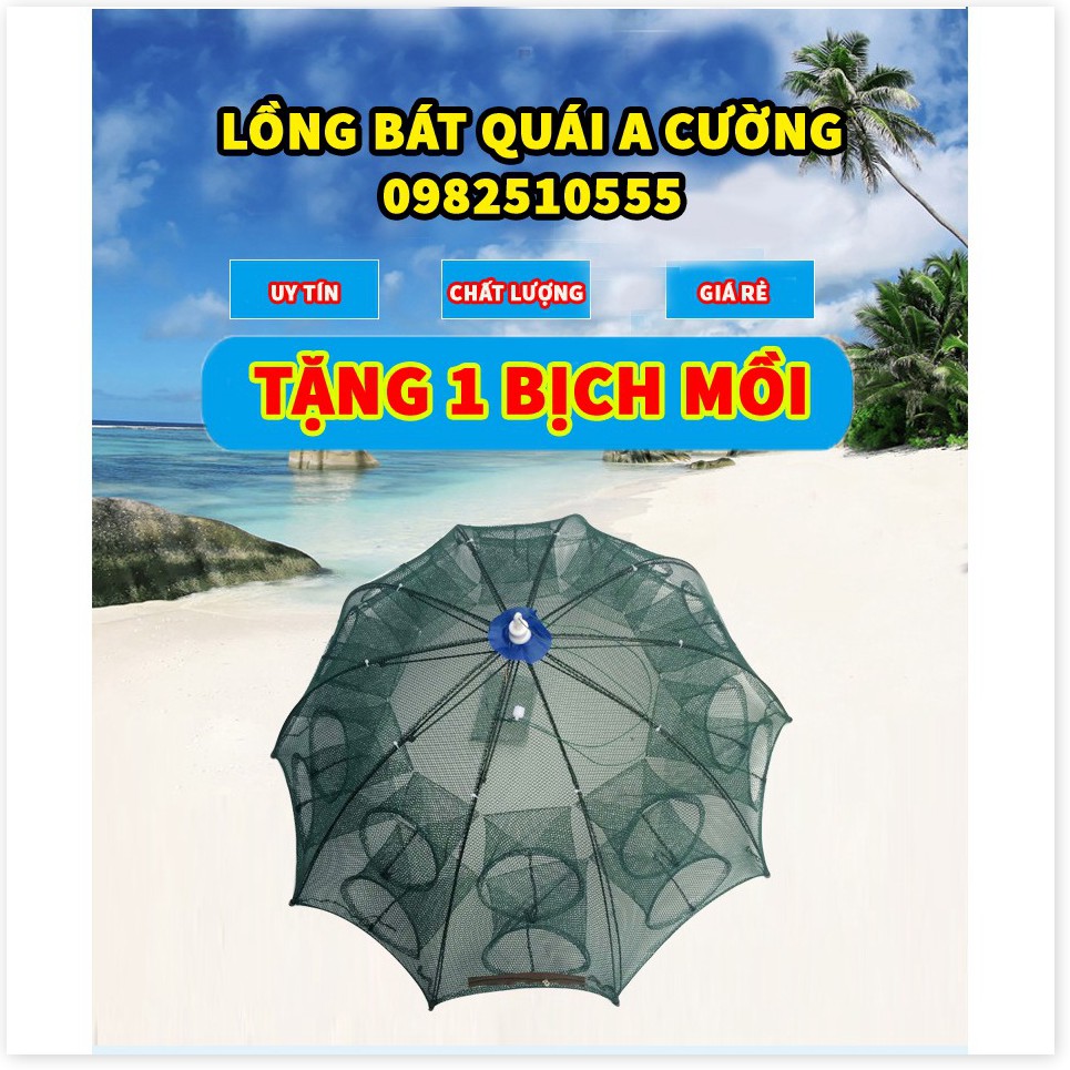 Lưới Đánh Bắt Cá Bát Quái 6 -  8 - 12- 16 Cửa A Cường + Tặng kèm 1 gói mồi bẫy tôm,cua,cá