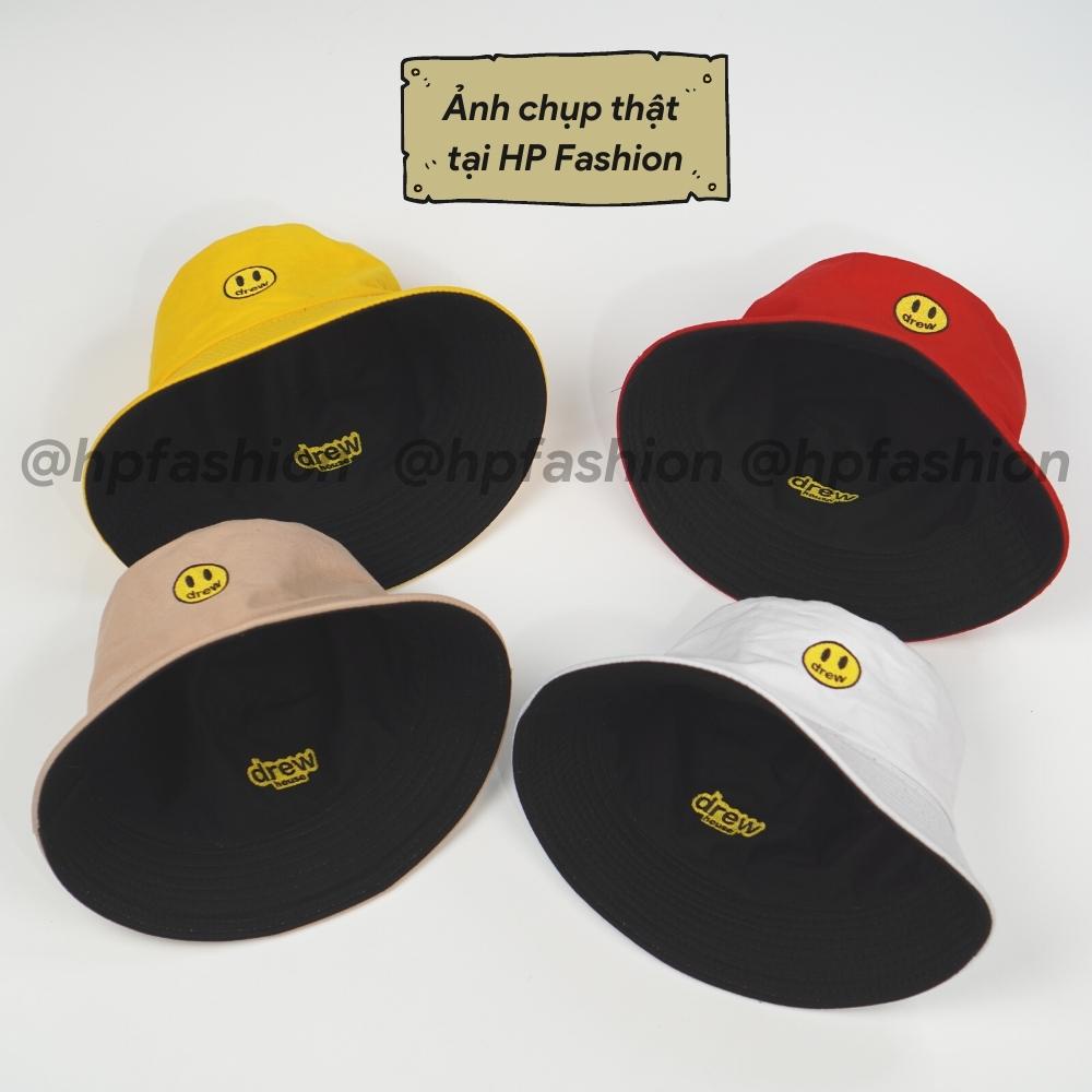 Mũ bucket 2 mặt ❤️ Nón tai bèo vành tròn thêu hình DREW thời trang form unisex nam nữ N35