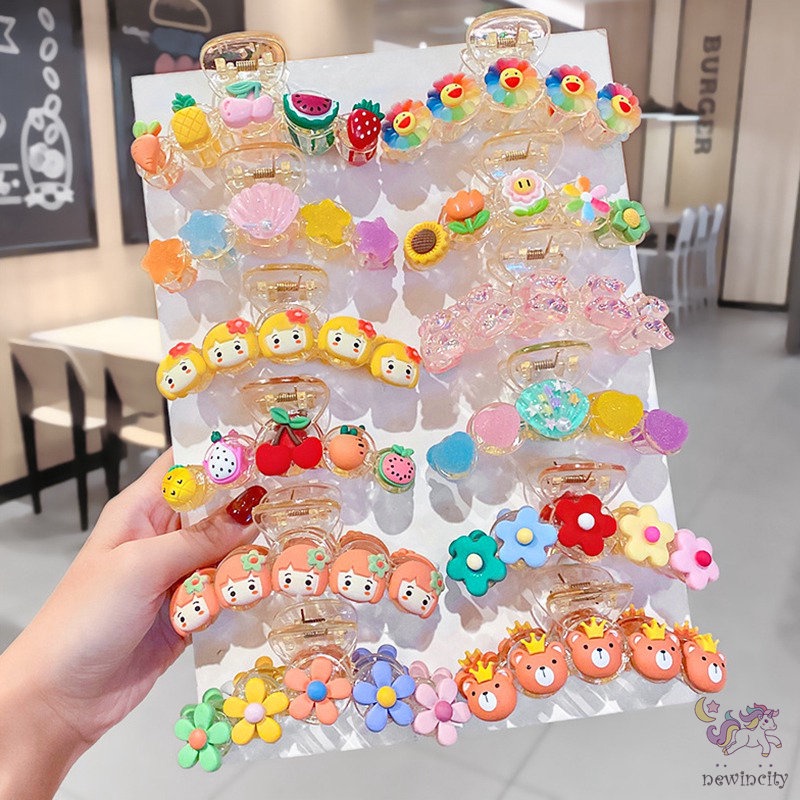 Kẹp Tóc Hình Hoạt Hình Phong Cách Hàn Quốc Xinh Xắn Cho Bé Gái