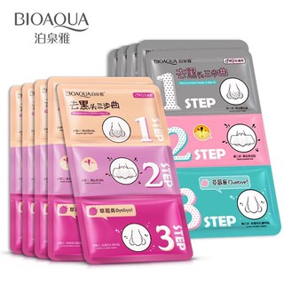 Miếng lột mụn mũi 3 bước Bioaqua, Rorec