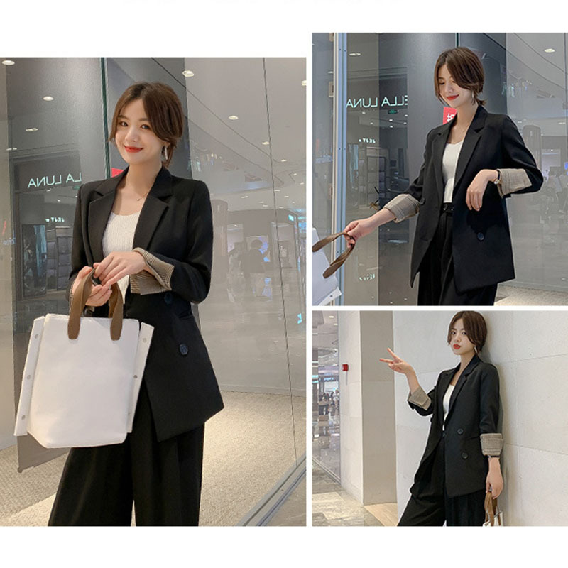 Áo Khoác Blazer Dáng Rộng Phong Cách Hàn Quốc Thời Trang Mùa Thu 2020 Cho Nữ