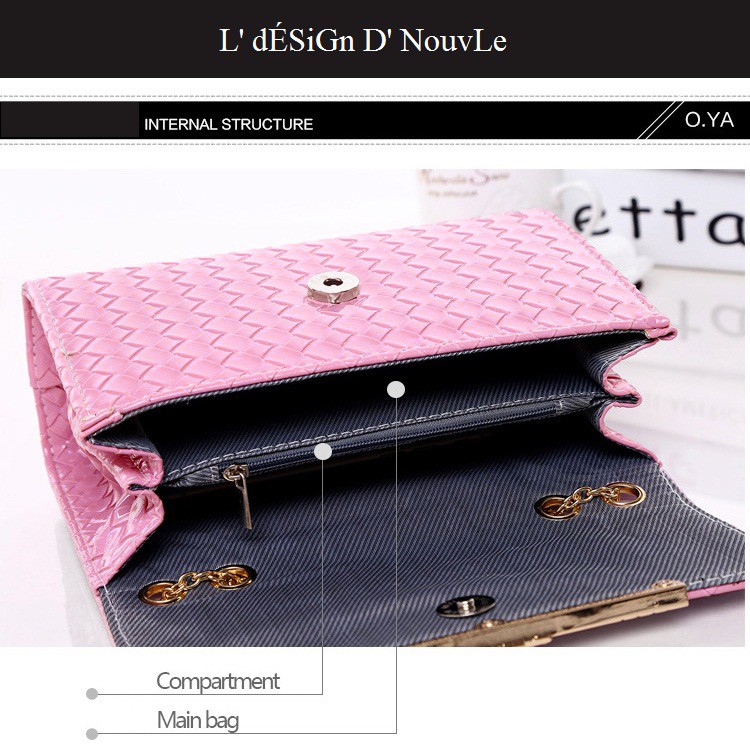 Túi Đeo Chéo, Túi Đeo Chéo T18 Caro Mới  Màu Hồng Phấn