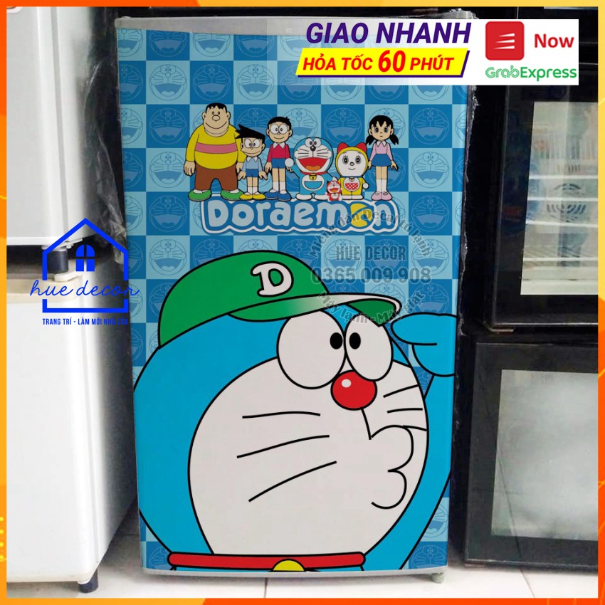 Miếng dán tủ lạnh mini Doraemon (Chất liệu cao cấp)