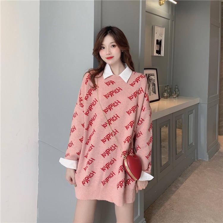 [ORDER] Áo len nữ in chữ form rộng Style Hàn Quốc (ORDER) - Nhiều màu Kèm ảnh thật