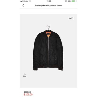 Áo khoác bomber nam Bershka
