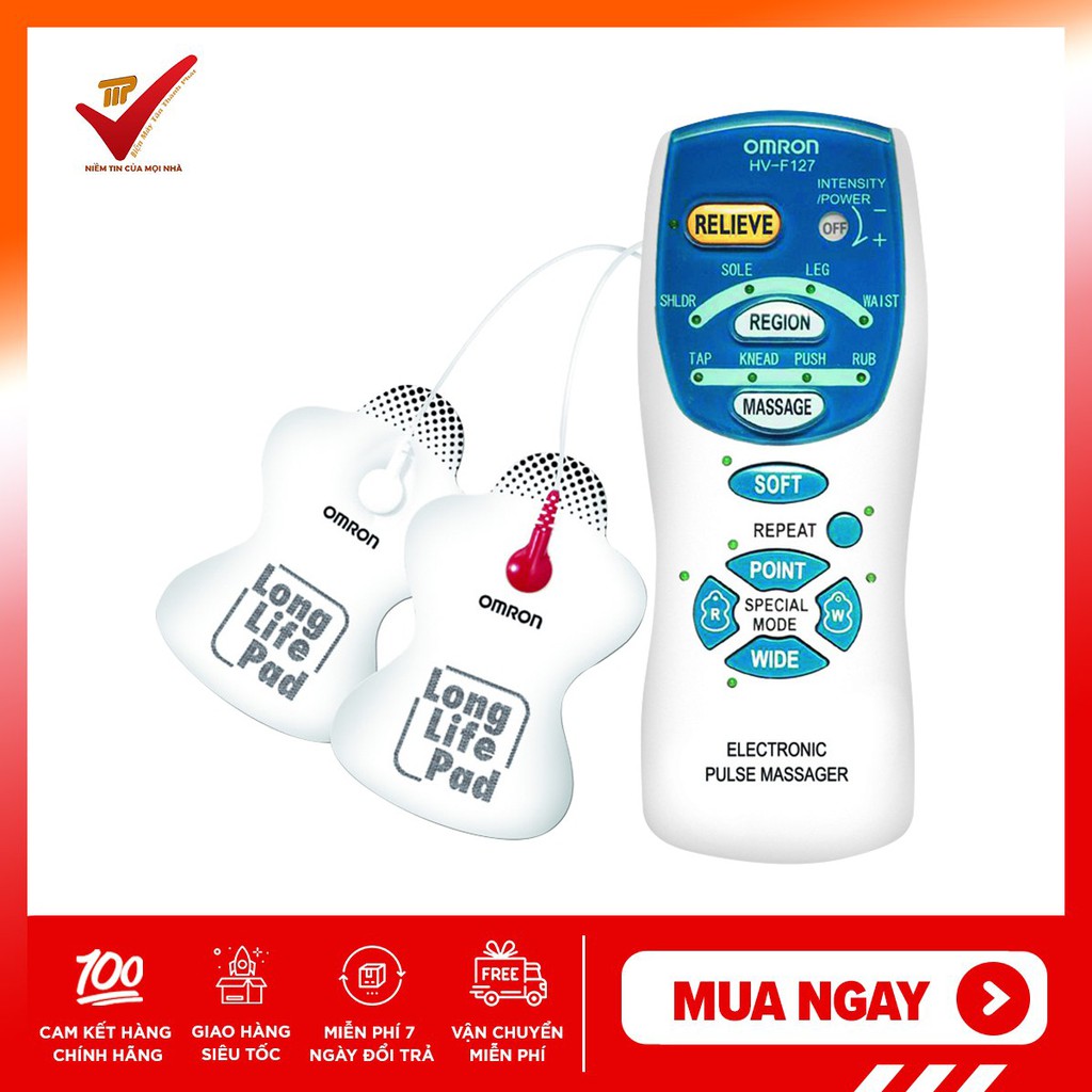 Máy Massage Xung Điện Omron HV-F128 [Nhật Bản, Bảo Hành 02 Năm]