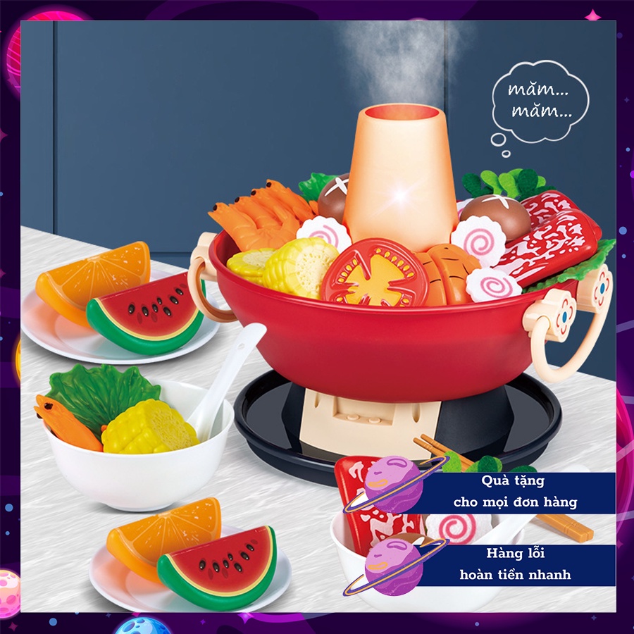 Mô Hình Nồi Lẩu Mini Decor Siêu Hot Có Pin Sạc - Malibu Corner