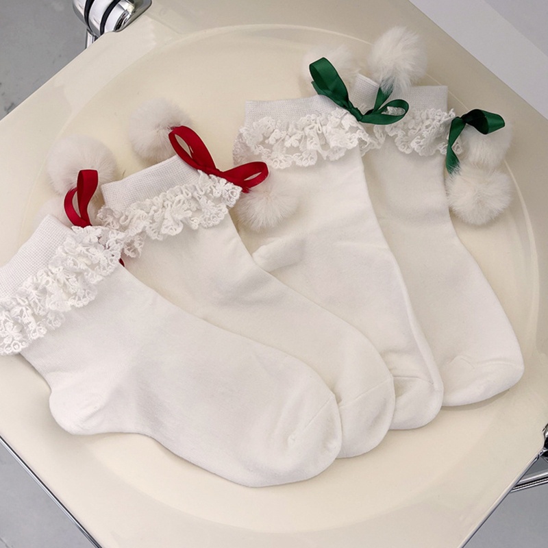 Youyo Vớ Cotton Ngắn Phối Ren Phong Cách Công Chúa Lolita Nhật Bản Dễ Thương Cho Nữ