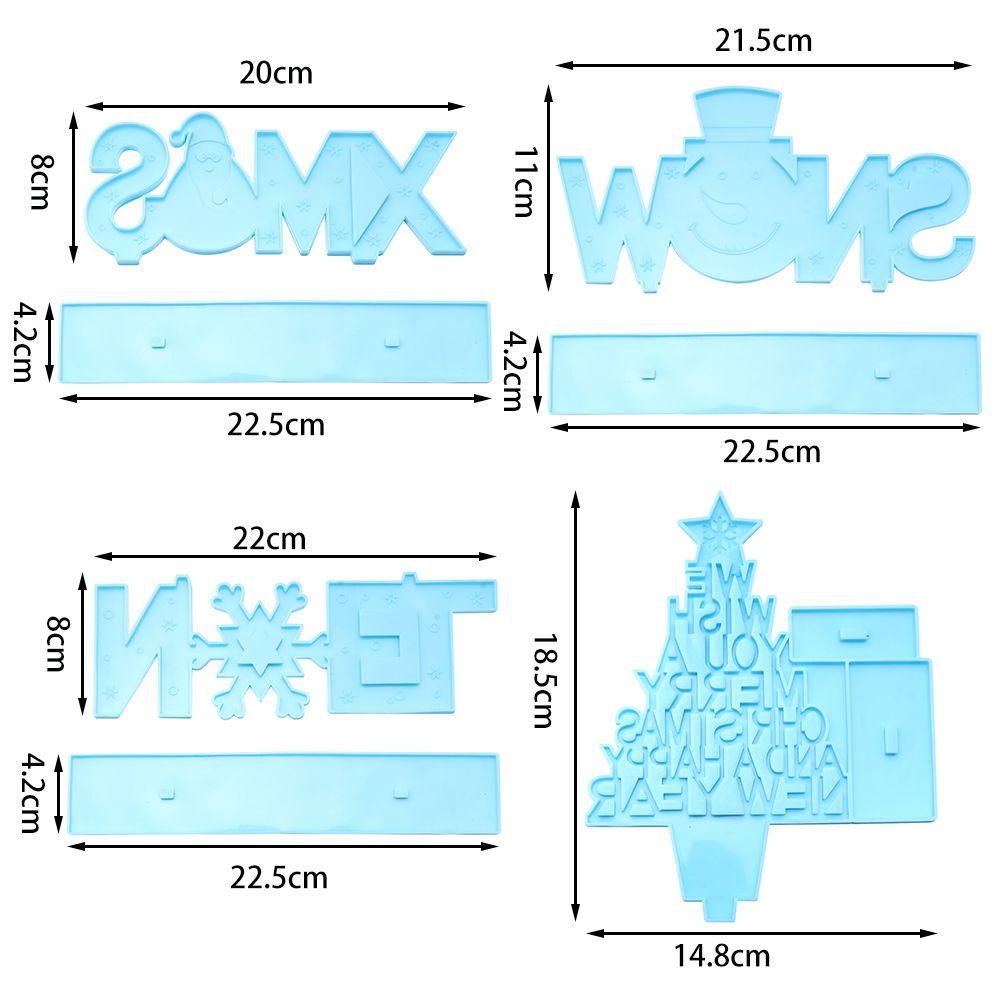 JANE Khuôn Silicone Làm Mặt Dây Chuyền Trang Trí Giáng Sinh