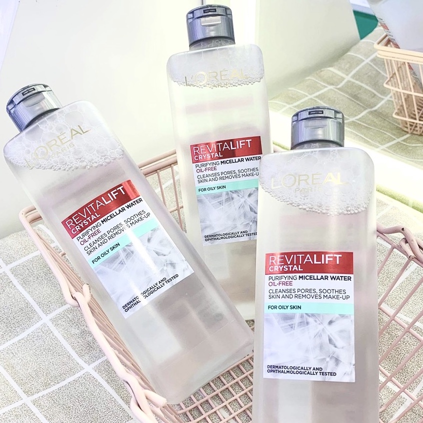 Nước Tẩy Trang Sạch Cho Da Dầu L'Oreal Revitalift Crystal Purifying Micellar Water