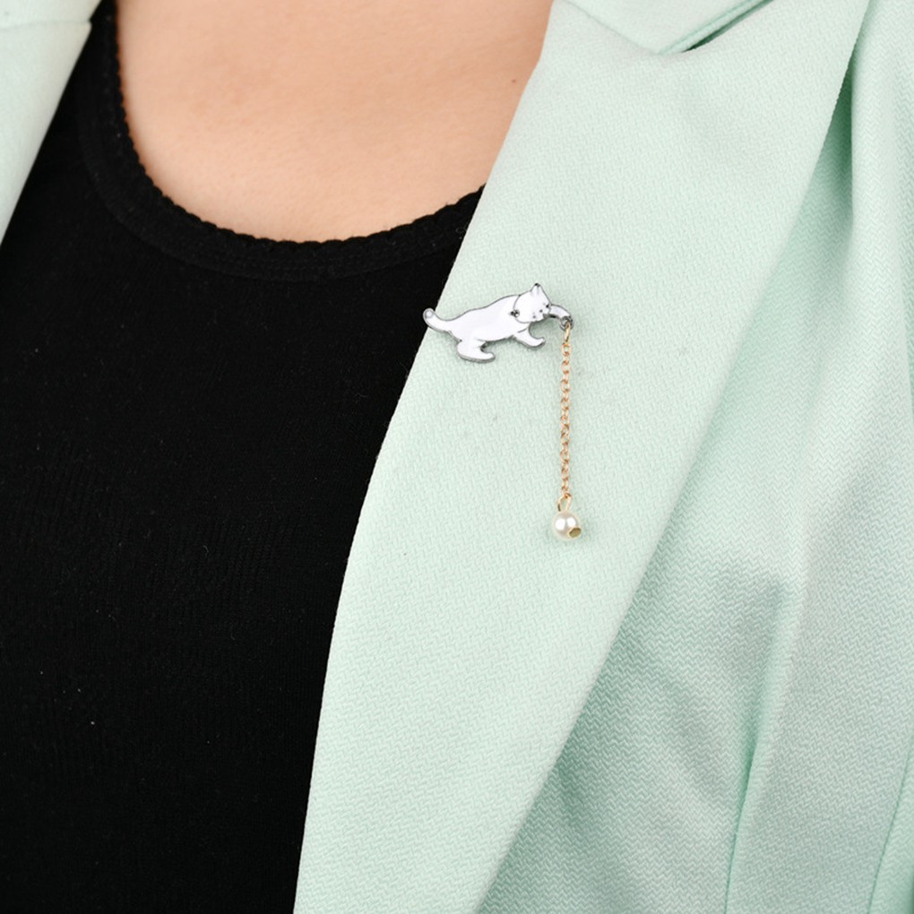 Ghim Cài Áo Hình Chú Mèo Dễ Thương Cho Nữ
