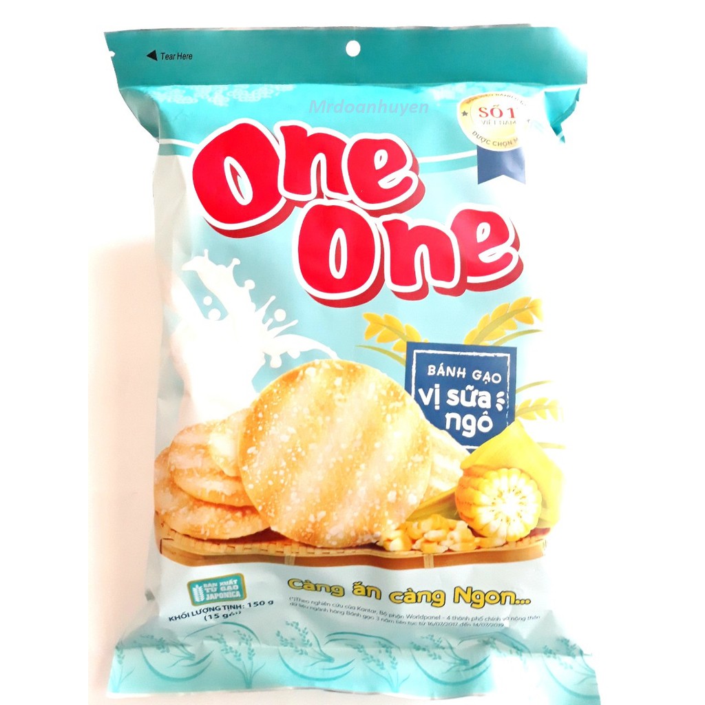 Bánh Gạo One One Vị Sữa Ngô Gói 150g (15 gói x 10g) | WebRaoVat - webraovat.net.vn