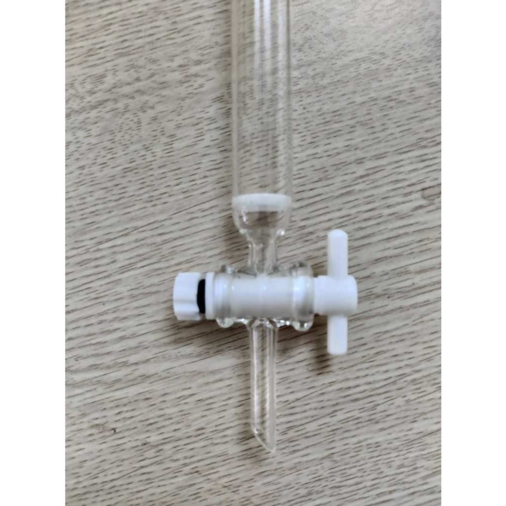 Cột sắc ký bằng thủy tinh, khóa vòi PTFE