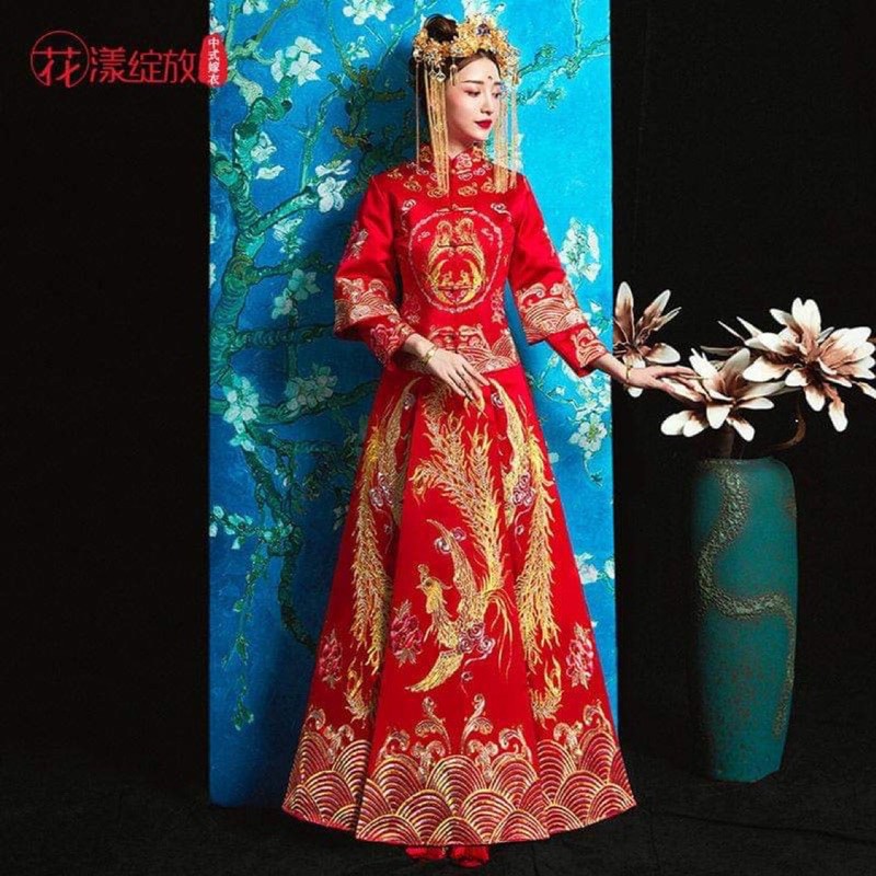 có sẵn Hỷ phục áo cưới truyền thống trung hoa cho nữ CÓ HÌNH THẬT