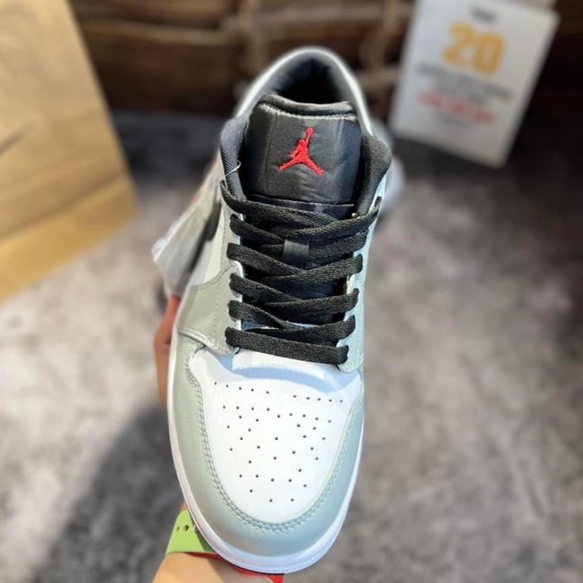Giày Jordan 1 low light smoke grey, JD1 đen xám bản chuẩn Trung tặng box bảo vệ giày