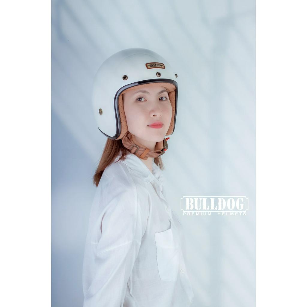 Mũ Bảo Hiểm 3/4 Cổ Điển BULLDOG Heli Sợi Thuỷ Tinh