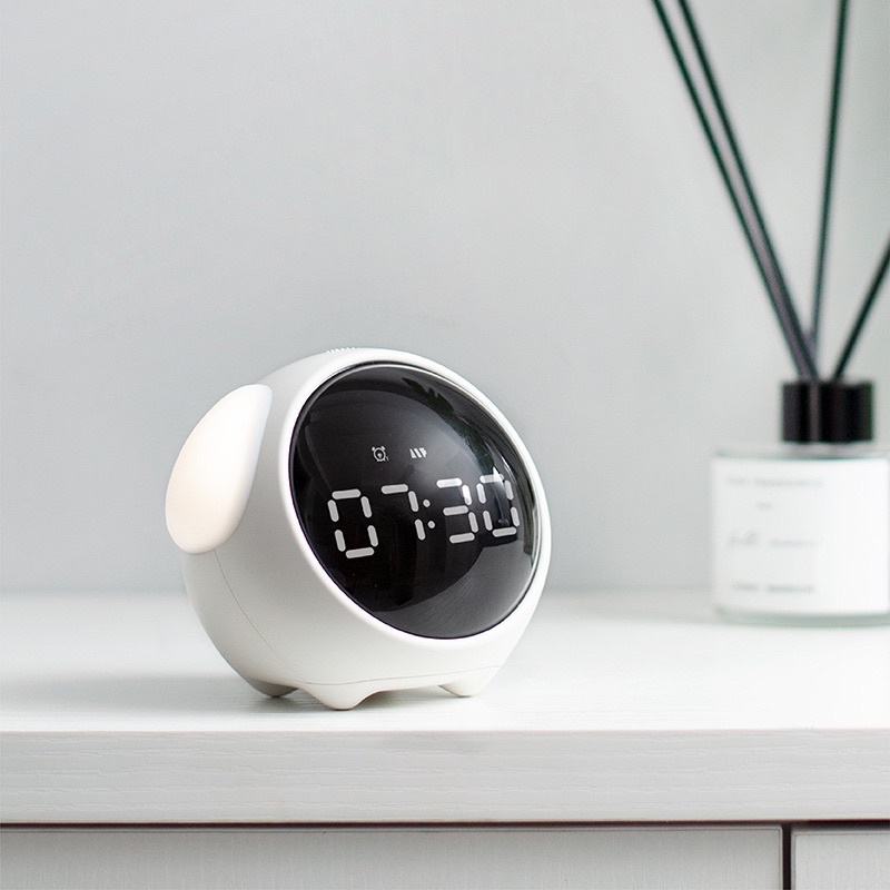 ĐỒNG HỒ BÁO THỨC, ĐỒNG HỒ ĐỂ BÀN XIAOMI EMOJI KIÊM ĐÈN NGỦ CẢM BIẾN ÂM THANH HIỂN THỊ CẢM XÚC EMOJI