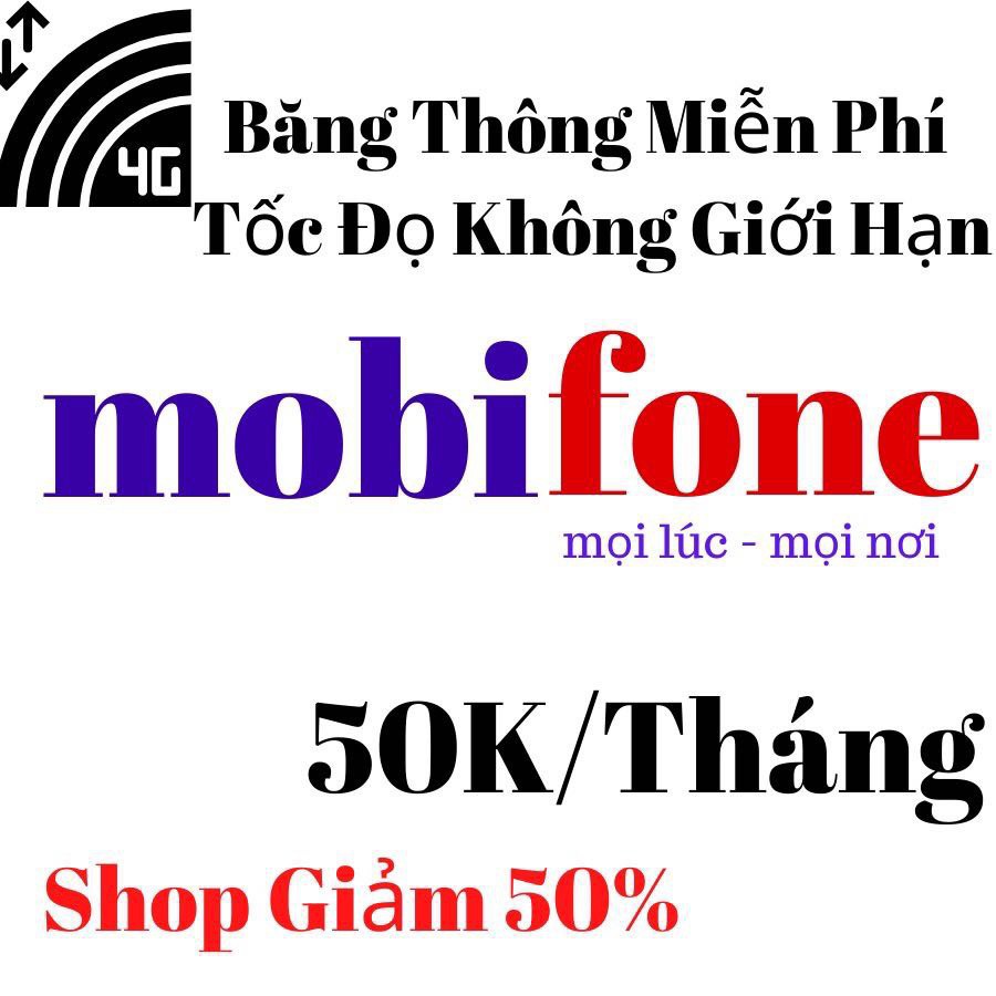 Sim Mobifone 4G [ DTHN ] MAX KHÔNG GIỚI HẠN DUNG LƯỢNG DATA DÙNG TOÀN QUỐC