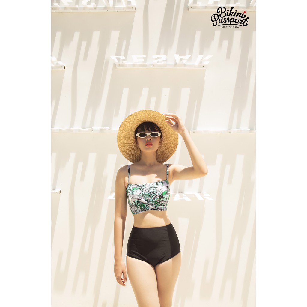 Áo bơi Nữ BIKINI PASSPORT kiểu dáng croptop hai dây- màu Xanh lá - BS371_GN | BigBuy360 - bigbuy360.vn