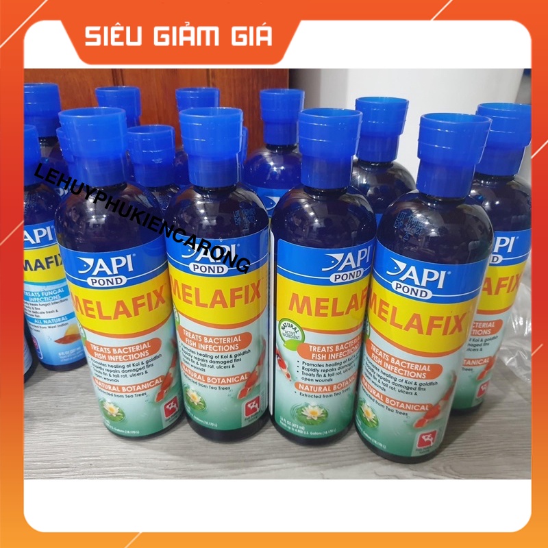 MELAFIX POND Chai 473 + Tặng Ly Thần Dược Trị Nấm Cá Và Diệt Khuẩn Hàng Chính Hãng API MỸ