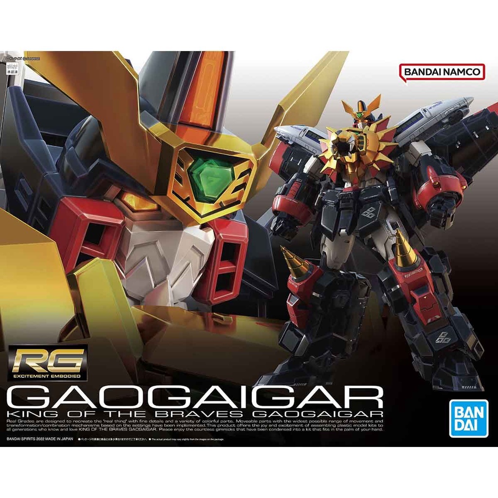 MÔ HÌNH RG 1/144 GAOGAIGAR  SUPER ROBOT WARS SRW ĐỒ CHƠI LẮP RÁP GUNDAM GUNPLA CHÍNH HÃNG NHẬT BẢN