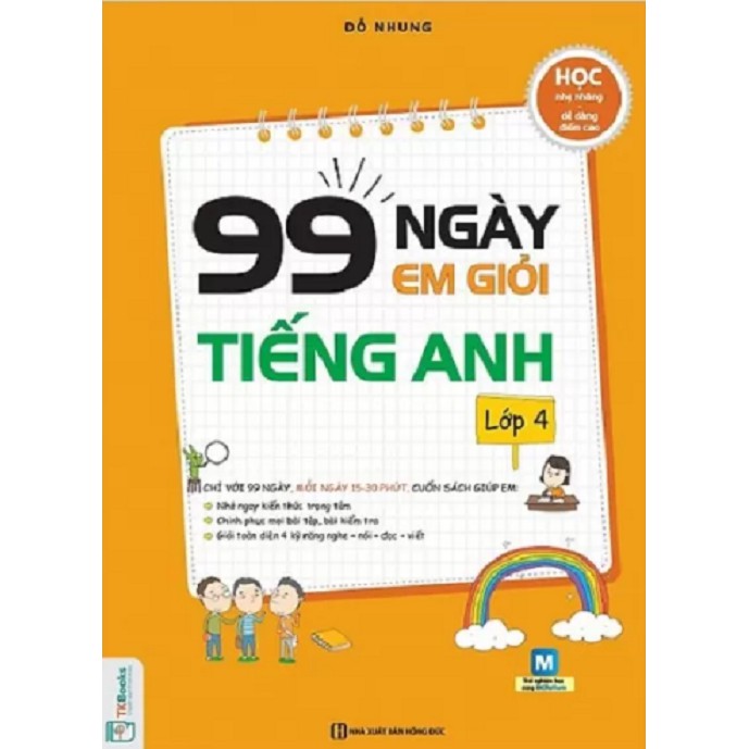 Sách - HỌC KÈM APP MIỄN PHÍ-99 Ngày Em Giỏi Tiếng Anh Lớp 4