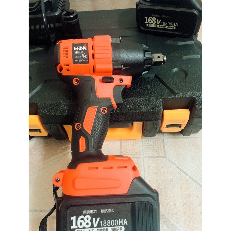 MÁY SIẾT ỐC BULÔNG NỘI ĐỊA TRUNG QUỐC HÃNG HBM 168V pin khỏe dễ dùng