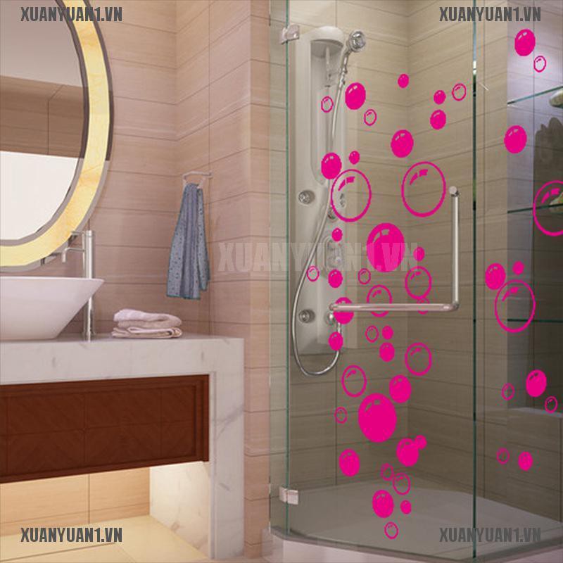 [XUANYUAN1] Decal Dán Tường Phòng Tắm Nghệ Thuật Tháo Rời Được