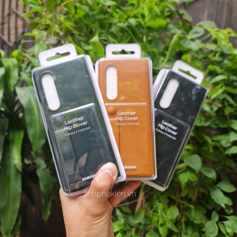 Bao da Samsung Galaxy Z Fold 3 Leather Flip Cover Hàng chính hãng