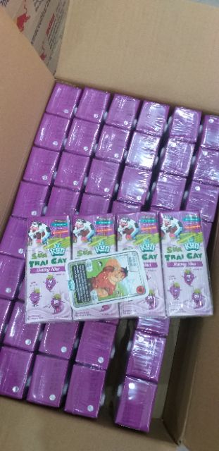 Sữa Kun Trái Cây Hương Nho 180ml set 2 vỉ
