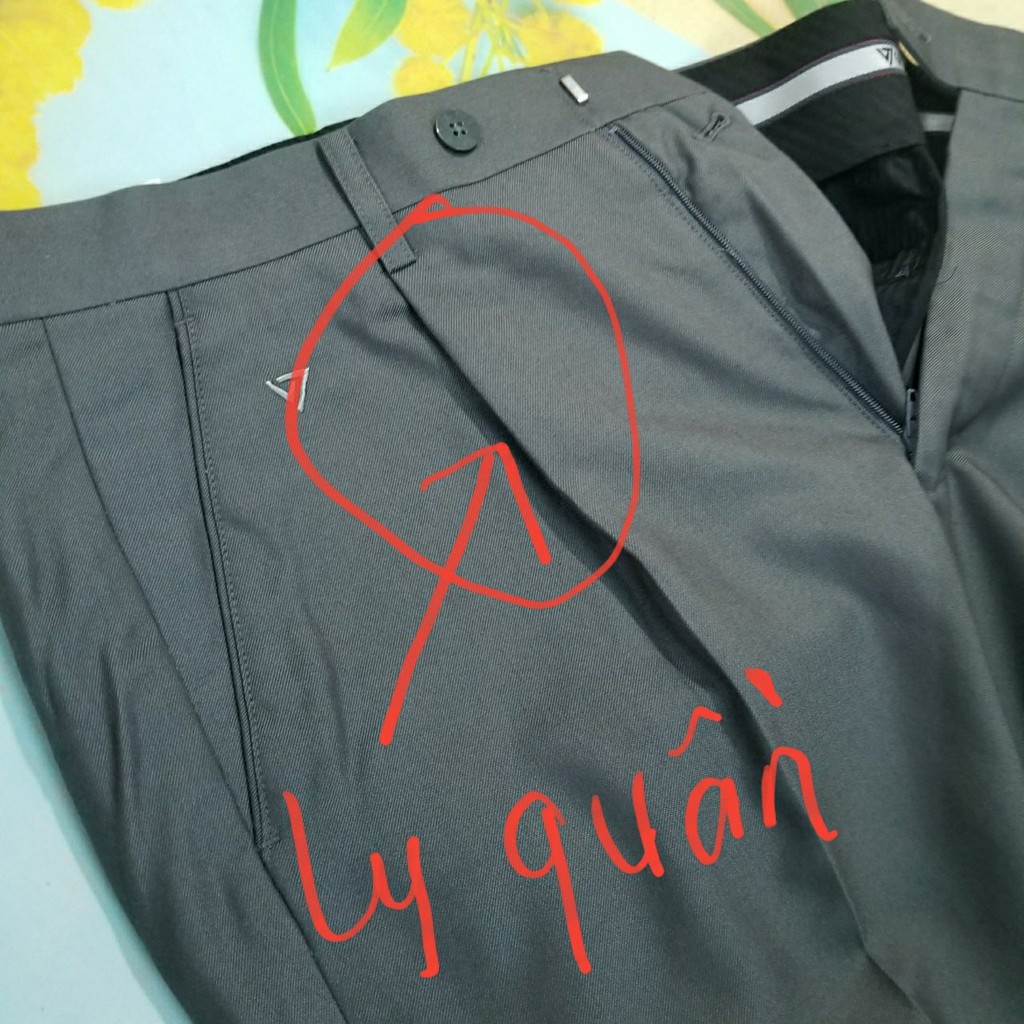 Quần tây nam Việt Tiến màu ĐEN trơn - phom suông REGULAR- có ly và không ly- SHOP HỨA