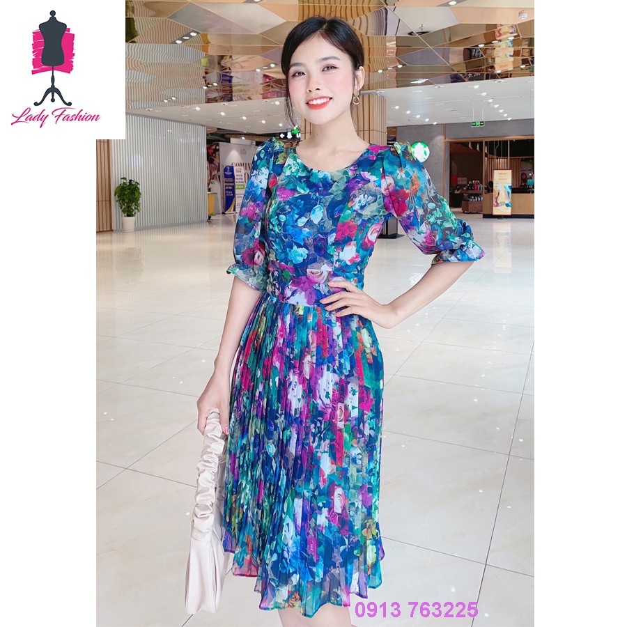 ĐẦM HOA PHỐI DẬP LY TRẺ TRUNG - MS 0603D