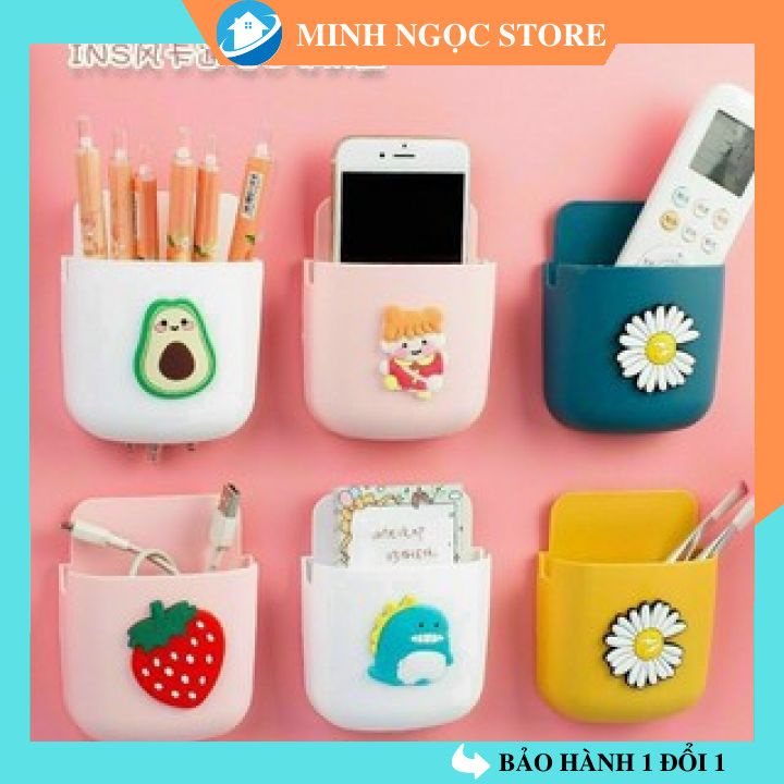⭐️ kệ cài điều khiển, ống cắm để đồ dán tường đa năng (mẫu ib)