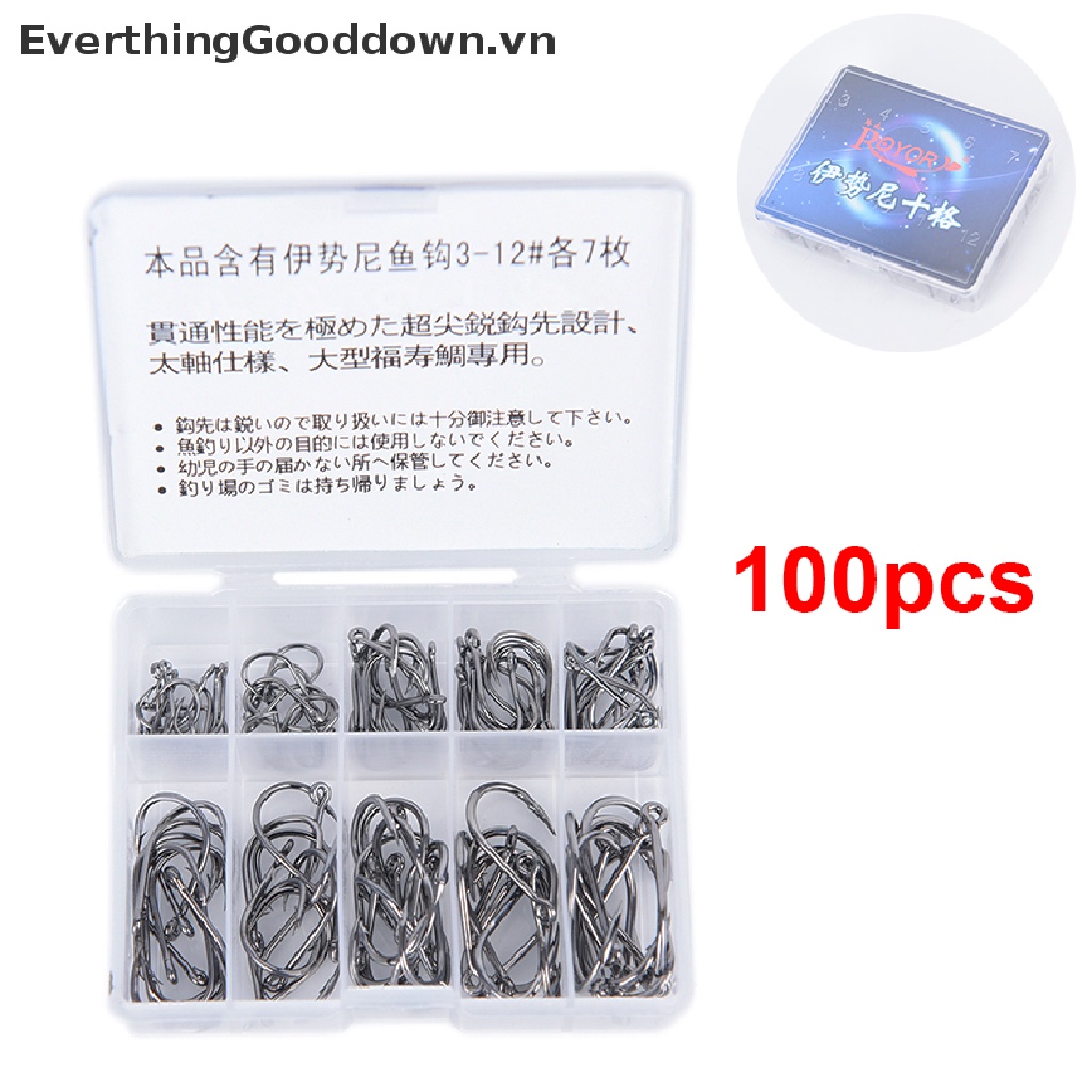 Everthinggooddown 100 Móc Câu Cá Bằng Thép Không Gỉ