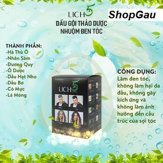 Dầu gội thảo dược phủ bạc tóc Lich 5