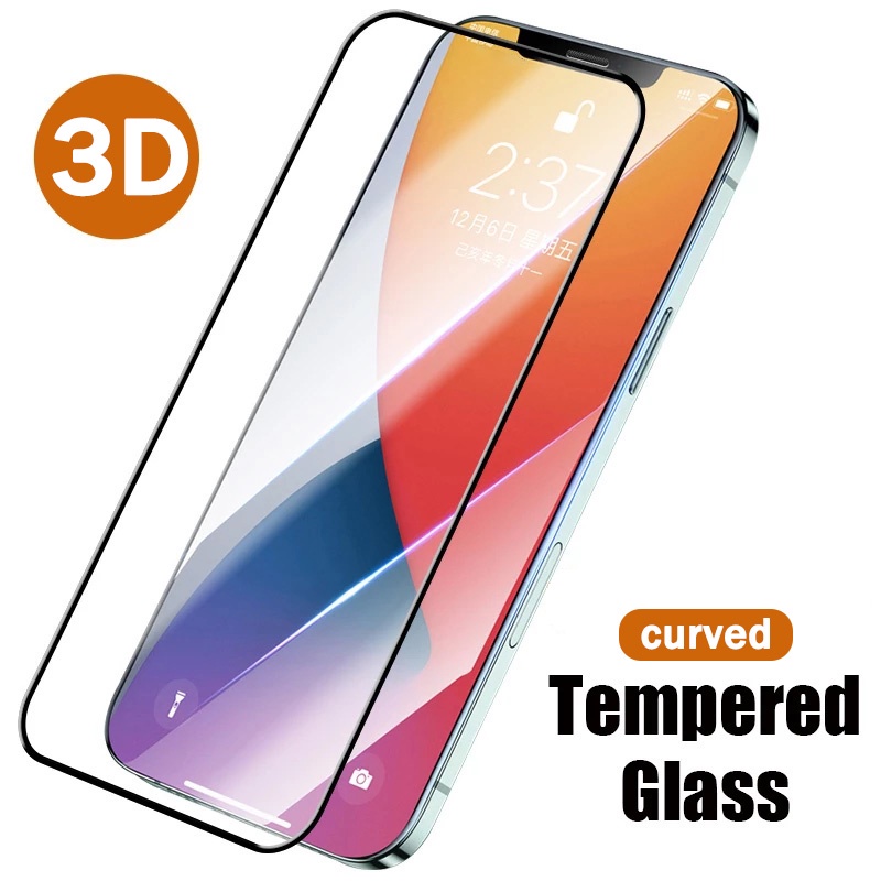 Kính cường lực toàn màn hình cho 3D compatible for iPhone 14 13 12 Mini 11 Pro X Xr Xs Max 8 7 6 6s Plus SE 2 2020