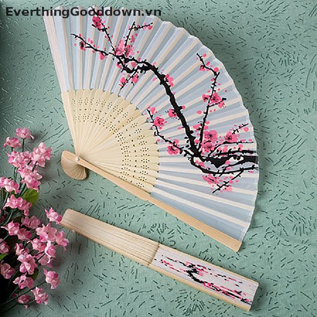 Everthinggooddown Quạt Xếp In Hình Hoa Anh Đào Châu Á Tinh Tế Cho Tiệc Cưới