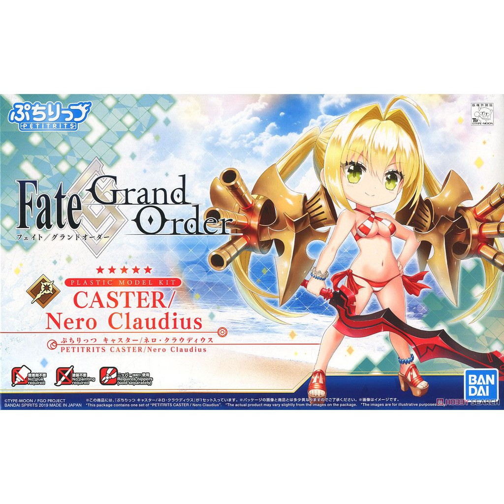 Bandai Petitrits Caster Nero Claudios Fate Grand Order Mô Hình Đồ Chơi Lắp Ráp Anime Nhật