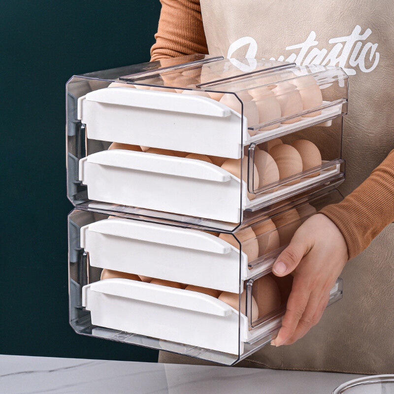 ONLY HOUSE Hộp Đựng Trứng Trong Suốt 40 Ô 32 Ngăn Tiện Dụng