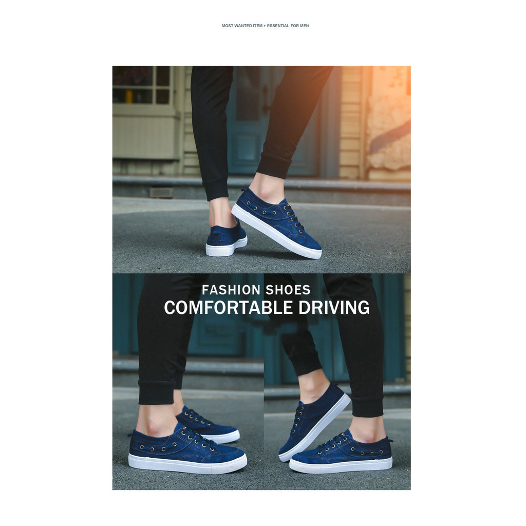 Giày Vải Sneaker Nam Vải Bò Rách Thoáng Khí Mùa Xuân Và Mùa Hè Siêu Bền Đẹp | BigBuy360 - bigbuy360.vn