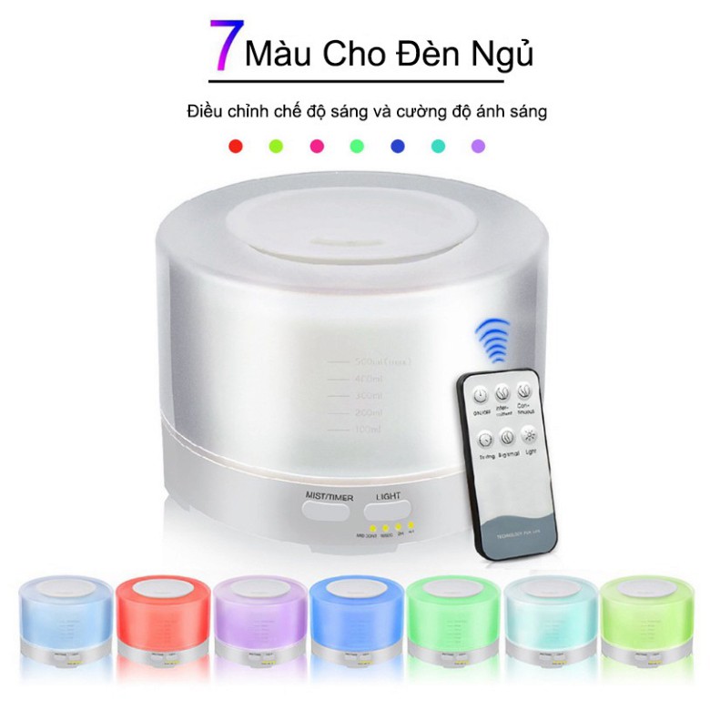 ✅ Máy Xông Tinh Dầu ✅ Máy khuếch tán tinh dầu, Phun Sương Tạo Độ Ẩm Trụ Trong GULIFE Có Remote Dung Tích 500ml