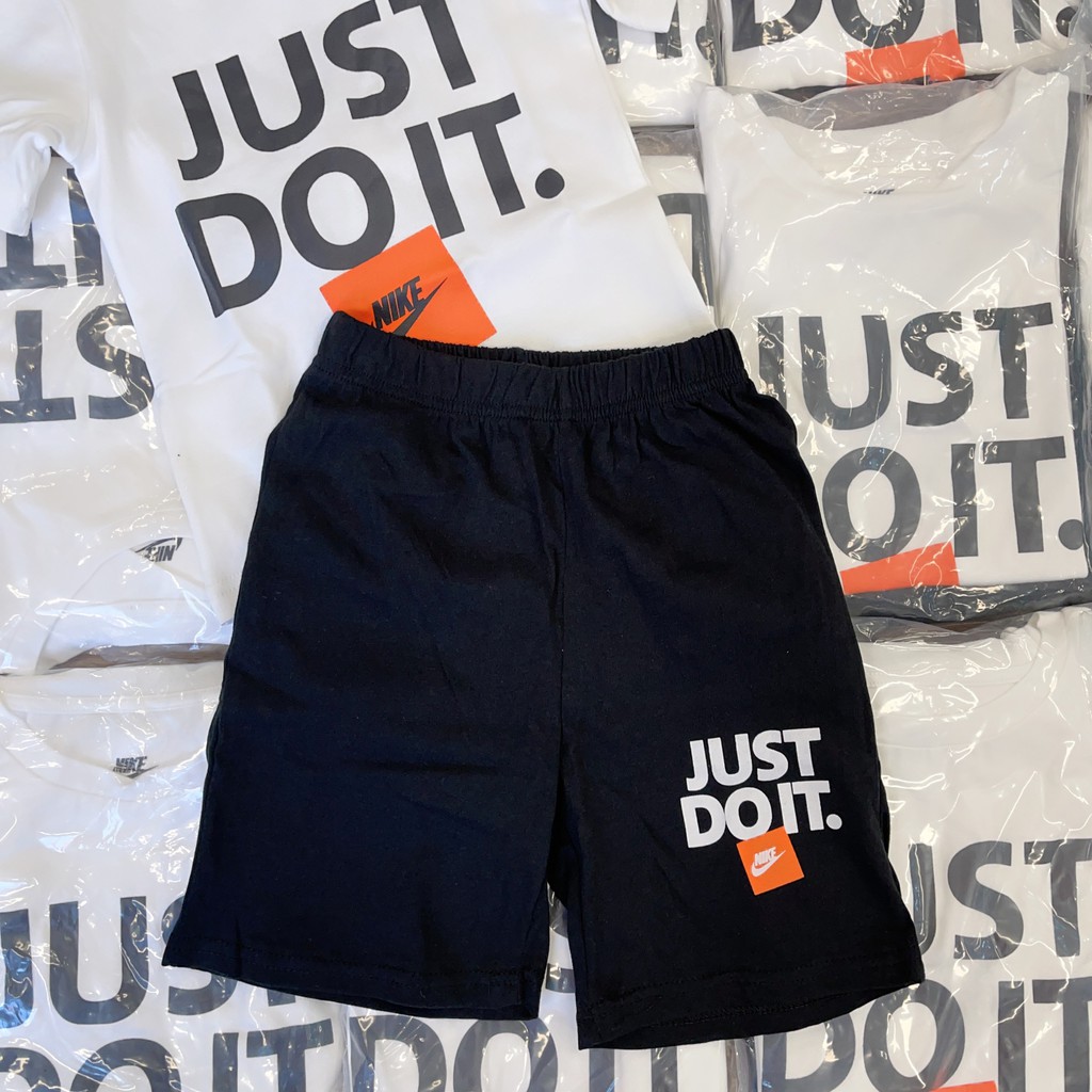 Bộ cộc tay bé trai - Set bộ cộc tay Nikee Just do it chất cotton cho bé trai size 10-28kg (Hàng Hot)