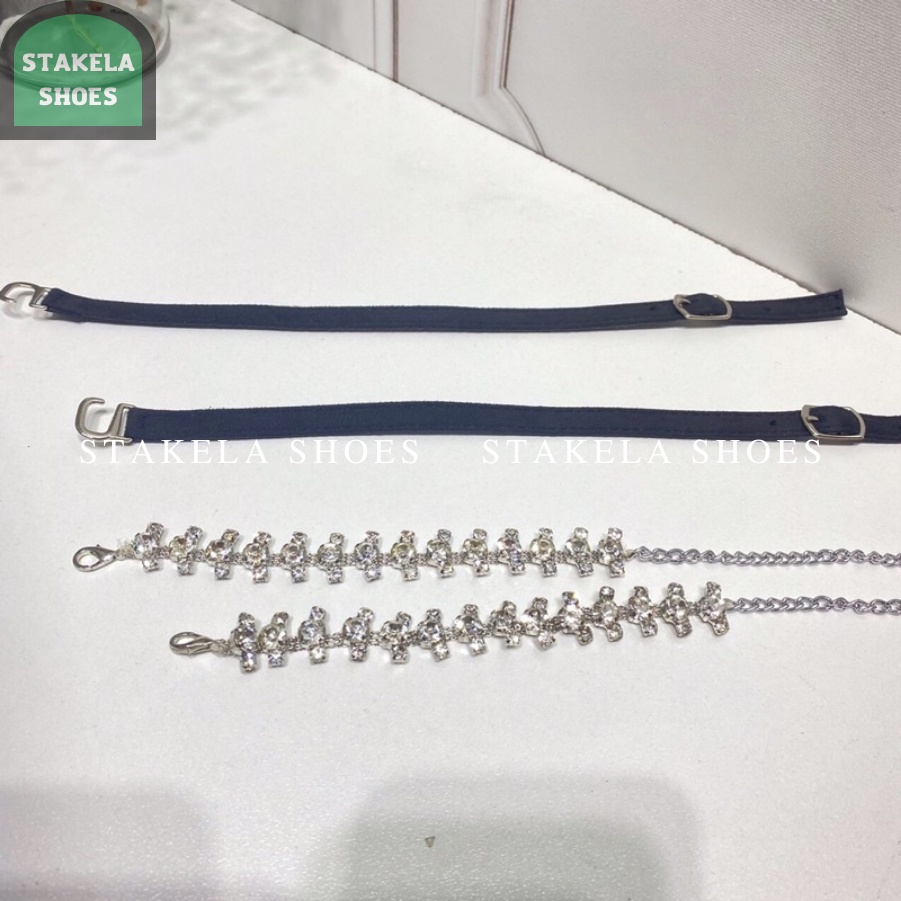 Dây phụ kiện,dây quai đá tai thỏ ,dây da thường thay thế sandal cao gót