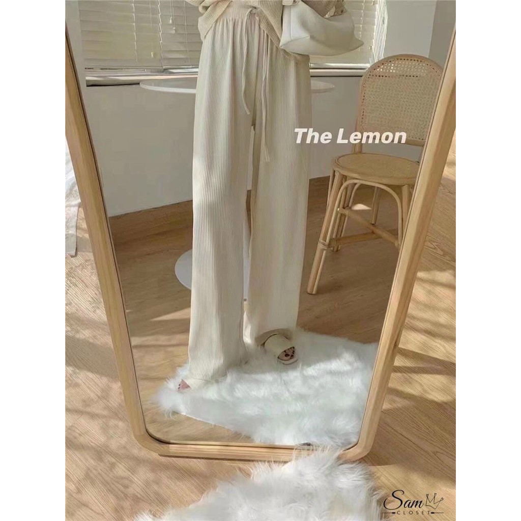 Quần sớ chất tăm ống suông dáng dài siêu hách dáng 2 màu