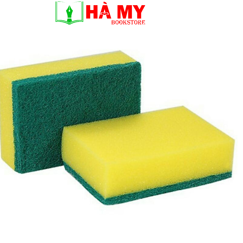 Combo 3 miếng rửa chén xốp vàng 2 lớp - Nhà Sách Hà My