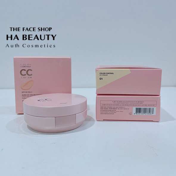 [AUTH] Kem nền trang điểm AURA CC CREAM SPF30PA++ 20g The Face Shop